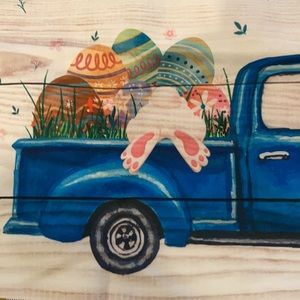 Easter Farmhouse pillow covers bunny butt